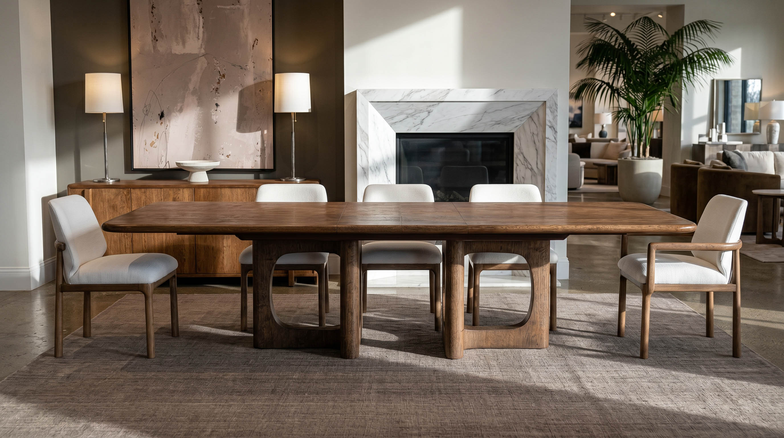 A curated room at the Manhasset Design Center